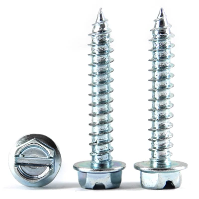Slotted Hex Drive Screws a wɔaka abom Washer ma Metal Fixing